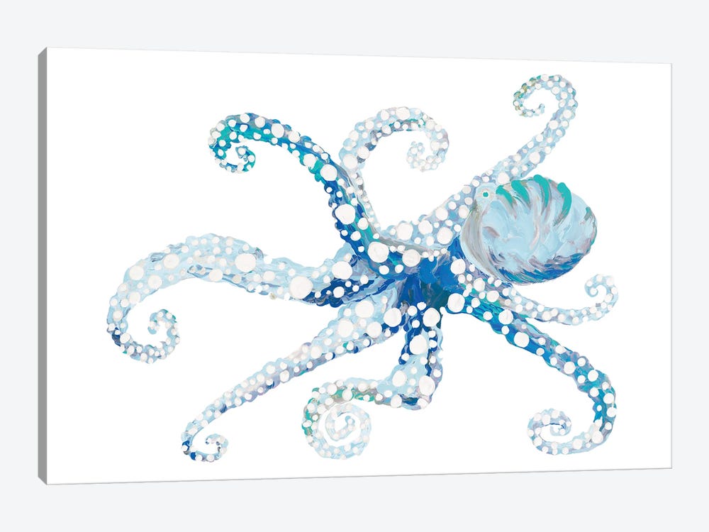 Azul Dotted Octopus II by Gina Ritter 1-piece Canvas Wall Art
