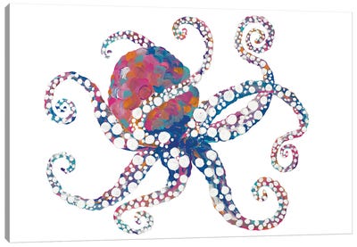 Dotted Octopus I Canvas Art Print - Gina Ritter