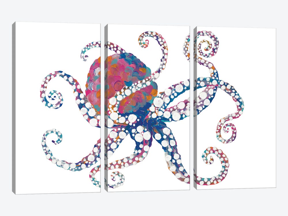 Dotted Octopus I by Gina Ritter 3-piece Canvas Art