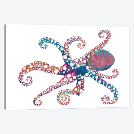 Dotted Octopus II Canvas Print #RTR42} by Gina Ritter Canvas Art Print