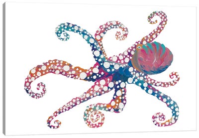 Dotted Octopus II Canvas Art Print - Gina Ritter