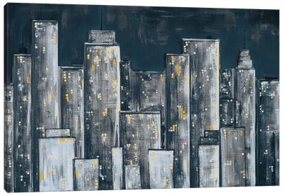 City Eclipse Canvas Art Print