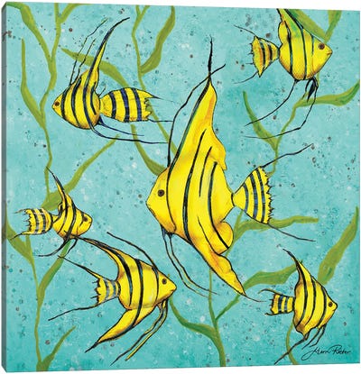 School Of Fish III Canvas Art Print - Gina Ritter