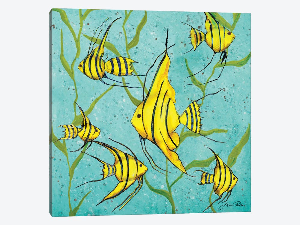 School Of Fish III by Gina Ritter 1-piece Canvas Art Print
