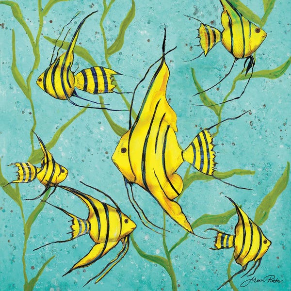 Angelfish: School Of Fish III by Gina Ritter