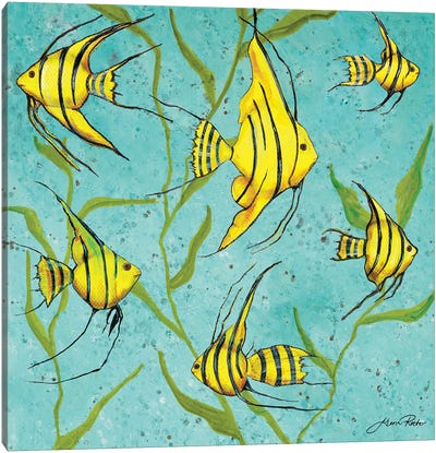 School Of Fish IV Canvas Art Print - Gina Ritter