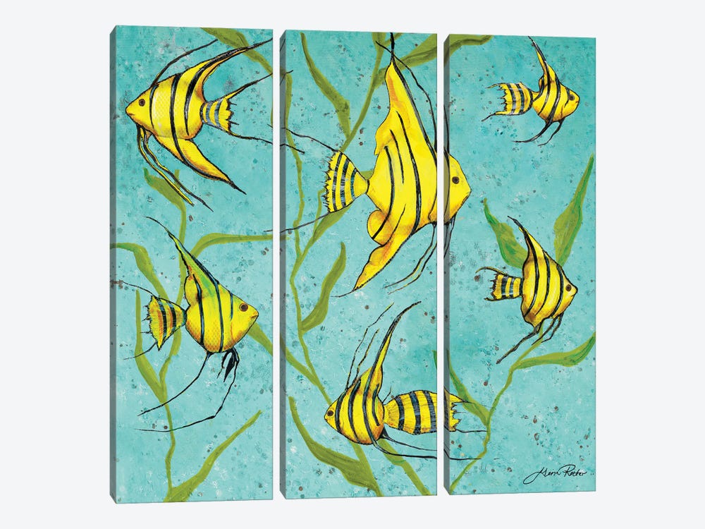 School Of Fish IV by Gina Ritter 3-piece Canvas Artwork