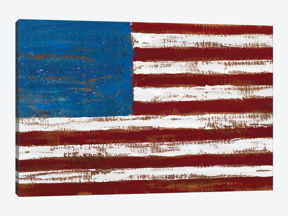 Artistic American Flag by Gina Ritter 1-piece Canvas Art