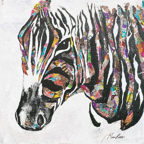 Zebras: Safari Collage I by Gina Ritter
