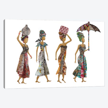 Xhosa Woman Group Canvas Print #RTR92} by Gina Ritter Canvas Artwork