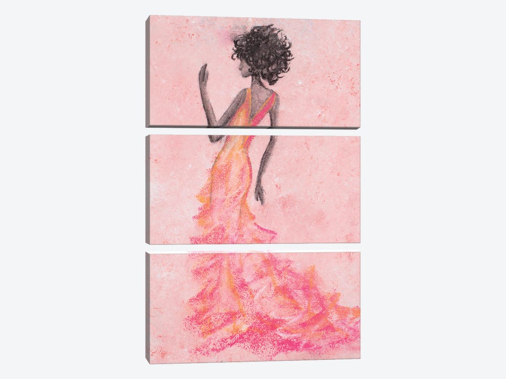 Xhosa Woman In Pink by Gina Ritter 3-piece Canvas Print