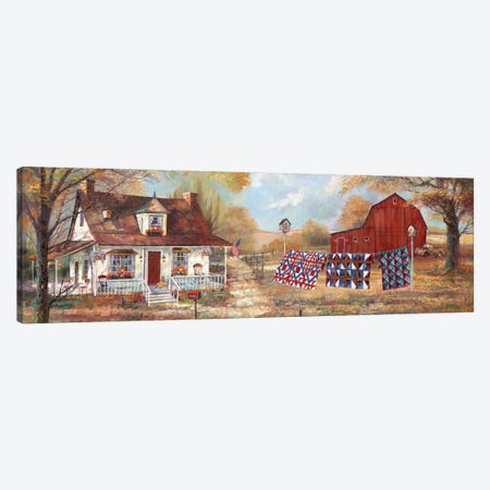 Afternoon Quilting Canvas Print #RUA100} by Ruane Manning Canvas Print