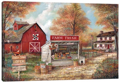 Farm Fresh Canvas Art Print - 3-Piece Fine Art