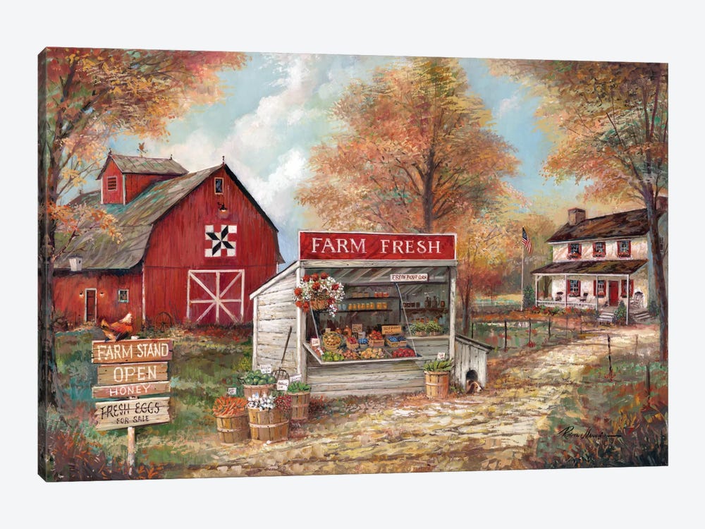Farm Fresh by Ruane Manning 1-piece Canvas Artwork