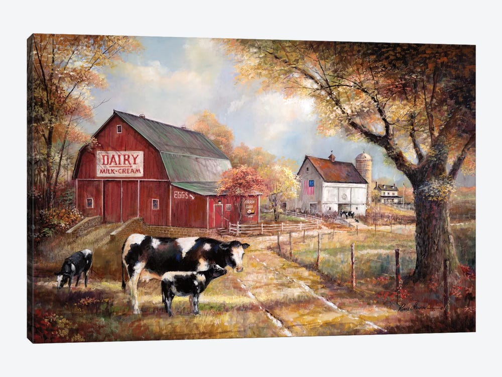 Memories On The Farm by Ruane Manning 1-piece Canvas Artwork