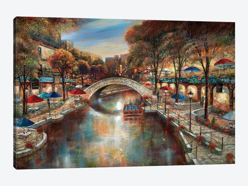 Evening On The Canal by Ruane Manning 1-piece Canvas Art