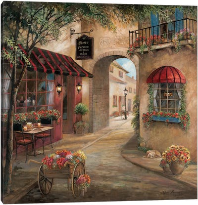 Gino's Pizzaria Detail Canvas Art Print - Best Selling Scenic Art