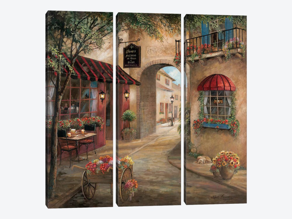 Gino's Pizzaria Detail by Ruane Manning 3-piece Canvas Art Print