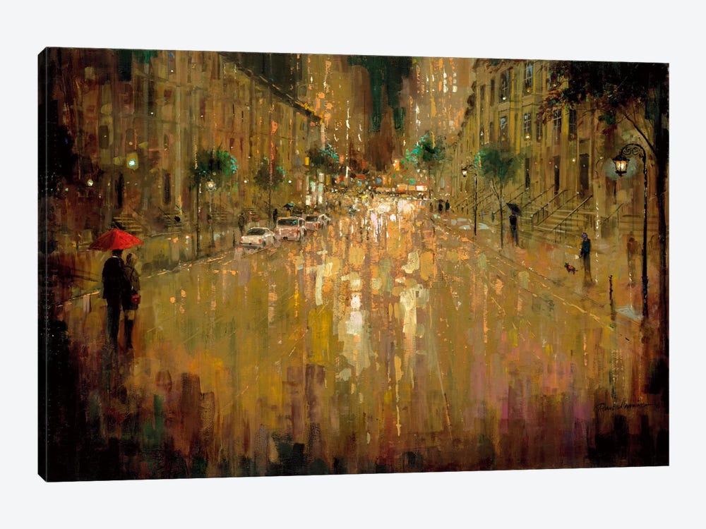 Brownstone Romance by Ruane Manning 1-piece Canvas Wall Art