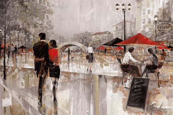 Umbrellas: Riverwalk Charm II by Ruane Manning