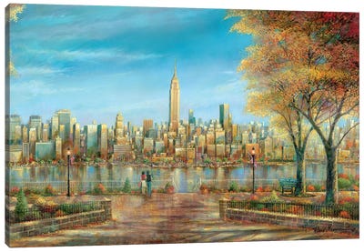 New York View Canvas Art Print - New York Art