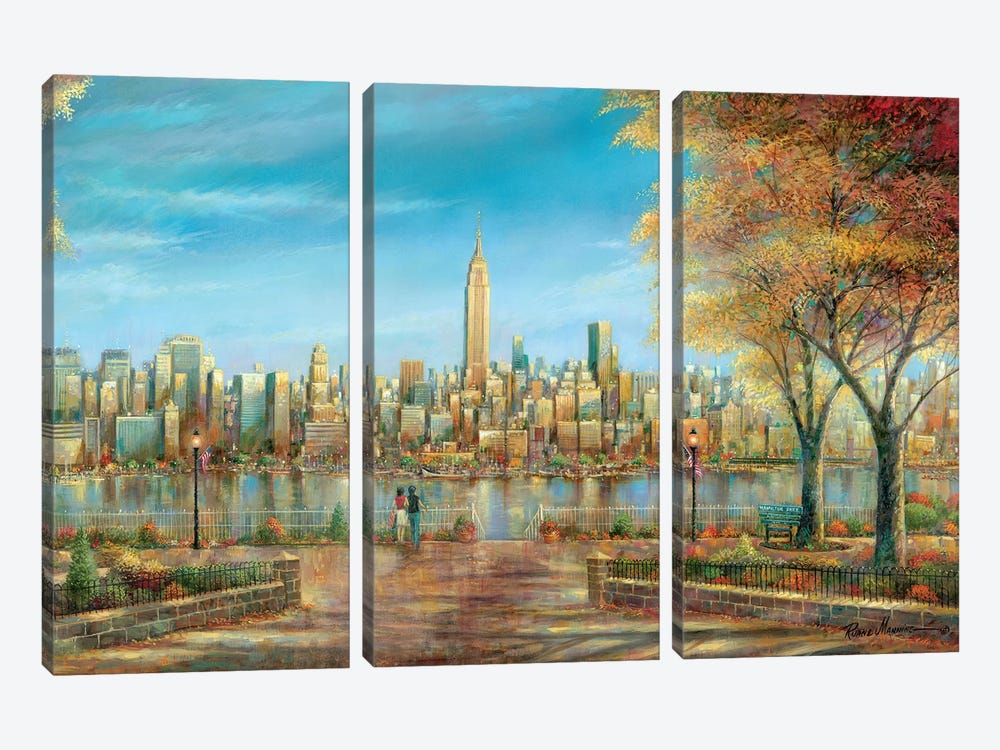 New York View by Ruane Manning 3-piece Canvas Art