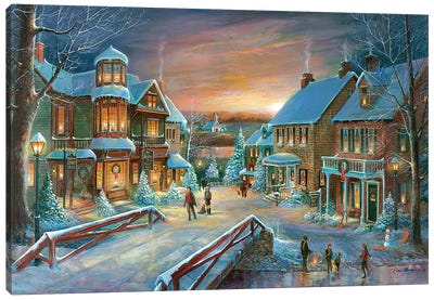 Home for the Holidays Canvas Art Print - Large Christmas Art