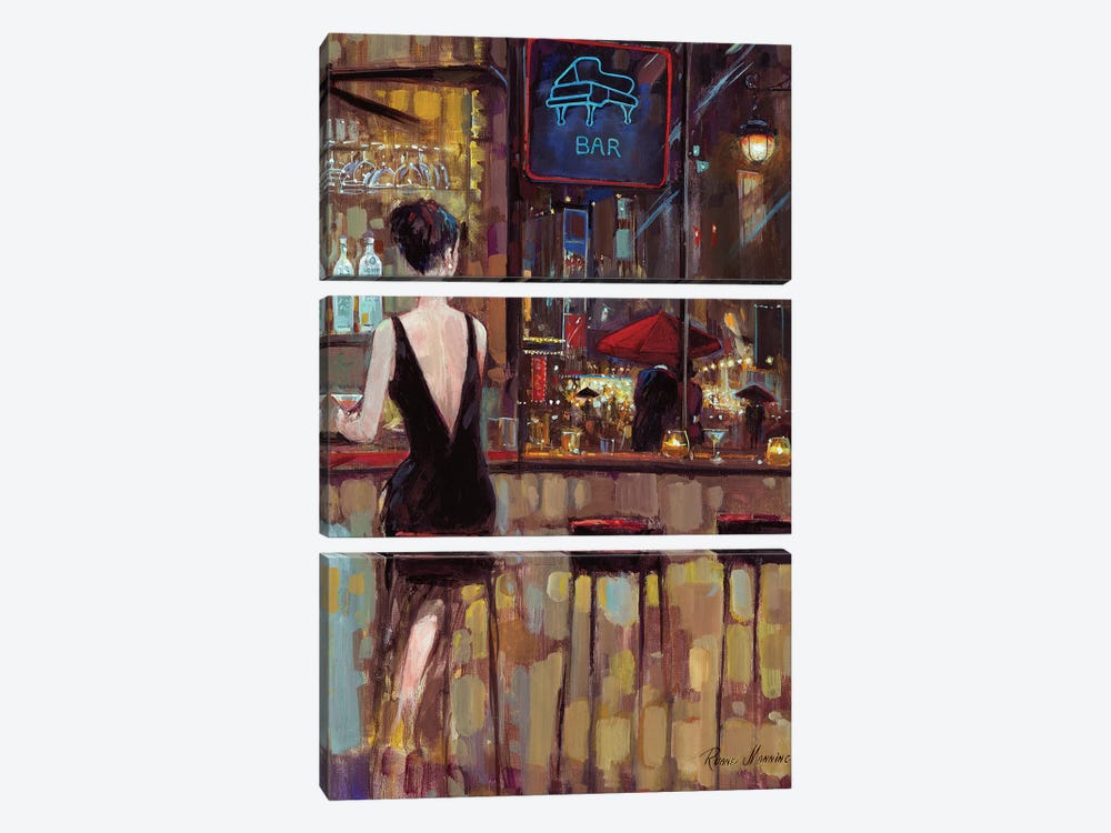 Piano Bar by Ruane Manning 3-piece Canvas Artwork