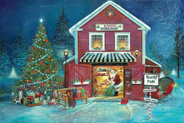 Scenes Of The Season: Santa's Workshop by Ruane Manning