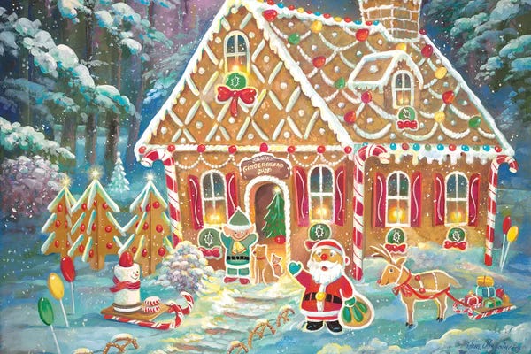 Scenes Of The Season: Santa's Ginger Workshop by Ruane Manning