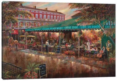 Café Du Monde Canvas Art Print - Best Selling Scenic Art