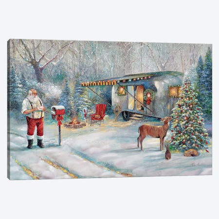Santa's Hideaway Canvas Print #RUA141} by Ruane Manning Canvas Print