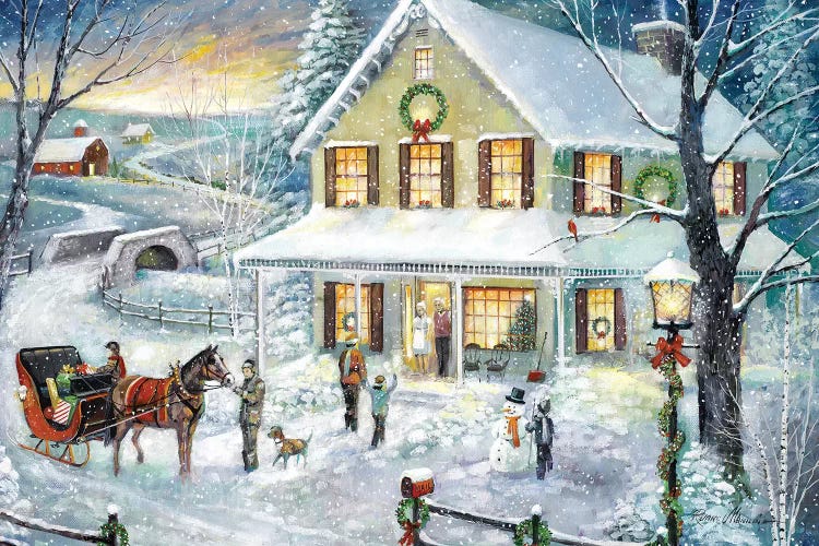 Christmas Visit by Ruane Manning wall art
