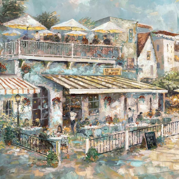 Streets: Rooftop Café Detail I by Ruane Manning