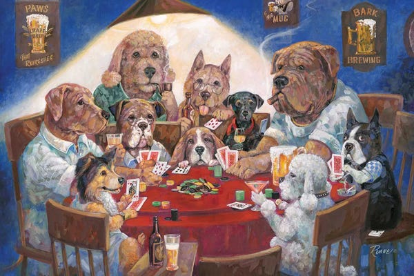 Gambling: Poker Dogs by Ruane Manning