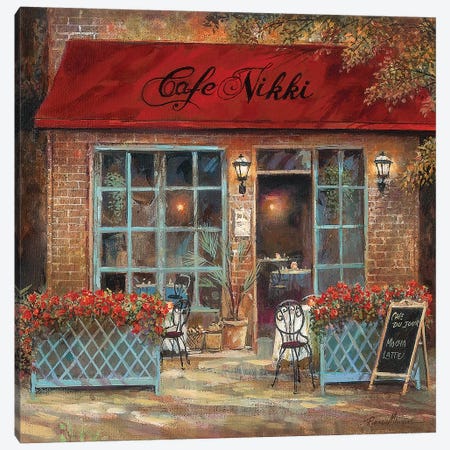 Café Nikki Canvas Print #RUA151} by Ruane Manning Canvas Artwork