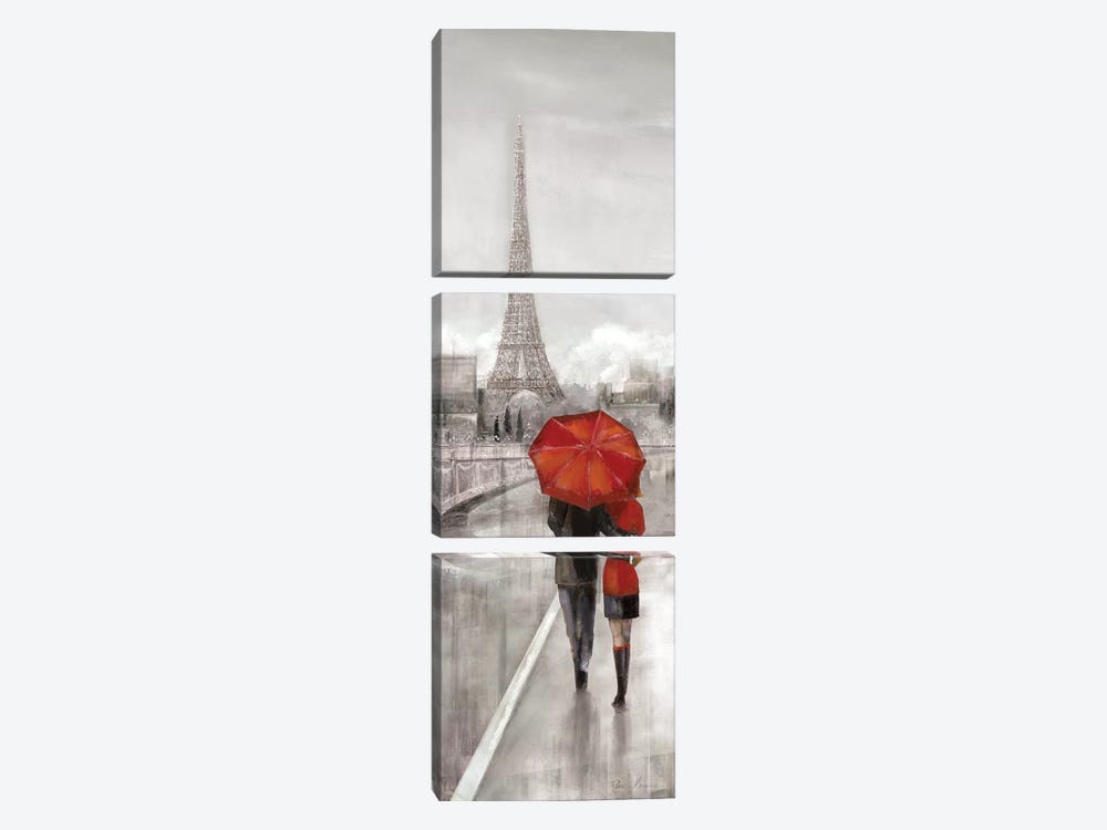 Paris Stroll by Ruane Manning 3-piece Canvas Wall Art