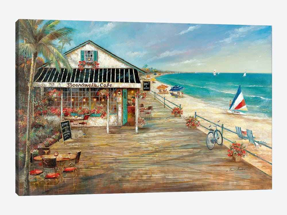 Boardwalk Café by Ruane Manning 1-piece Art Print