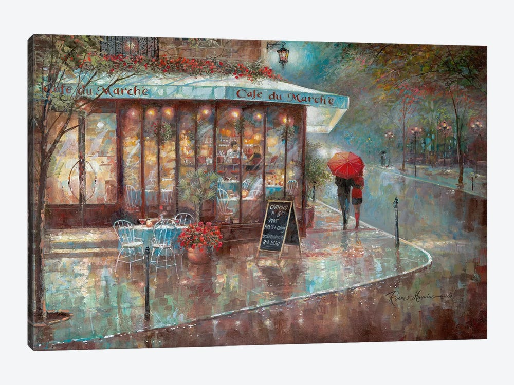 Café du Marche by Ruane Manning 1-piece Canvas Art Print