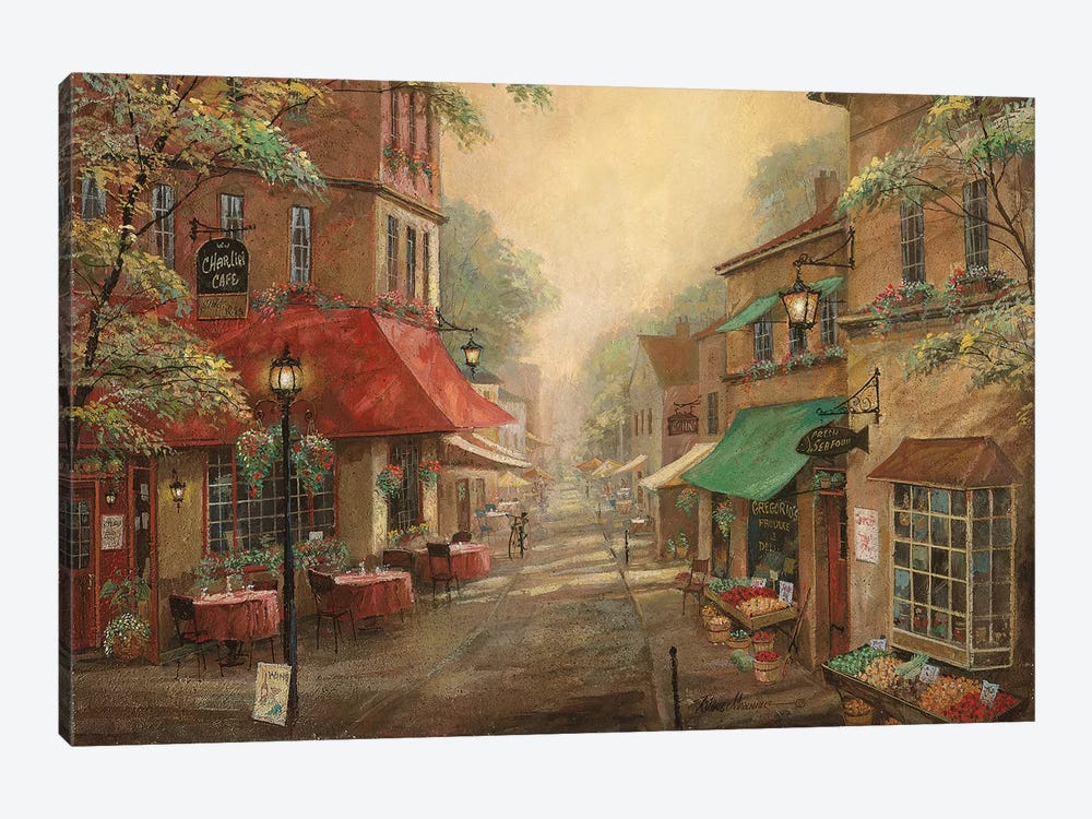 Charlie's Café by Ruane Manning 1-piece Canvas Wall Art
