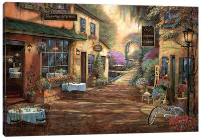 French Town Canvas Art Print - France Art