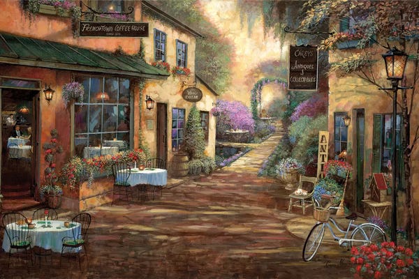 Detailed Oil Painters: French Town by Ruane Manning
