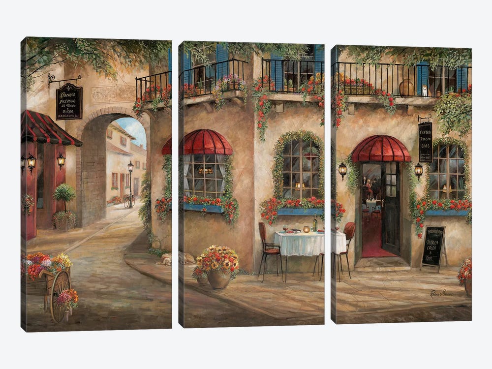 Gino's Pizzaria by Ruane Manning 3-piece Canvas Art Print
