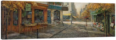 Quaint City Nostalgia Canvas Art Print - Village & Town Art