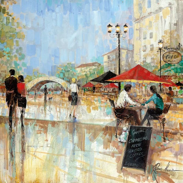 Detailed Oil Painters: Riverwalk Charm III by Ruane Manning