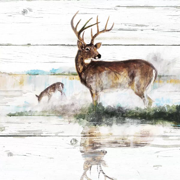 Rustic Winter: Rustic Misty Deer by Ruane Manning