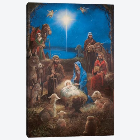 The Nativity Canvas Print #RUA197} by Ruane Manning Art Print
