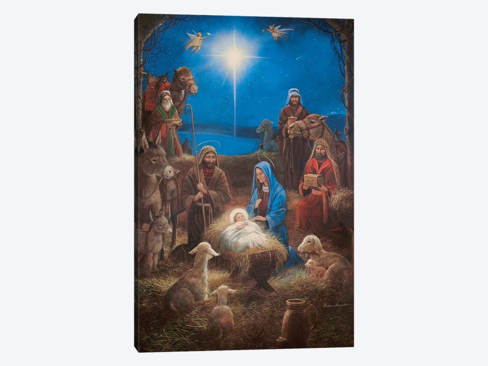 The Nativity by Ruane Manning 1-piece Canvas Art Print