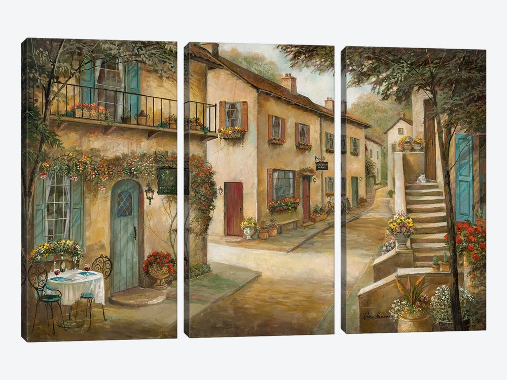 Village Charm & Serenity by Ruane Manning 3-piece Canvas Wall Art