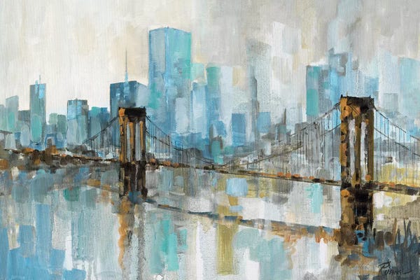Detailed Oil Painters: Teal City Shadows by Ruane Manning